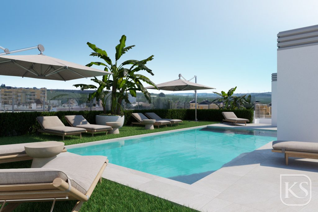 La Vista Apartments - 2 Bed 2 Bath Penthouses with Solarium in Algorfa, Alicante