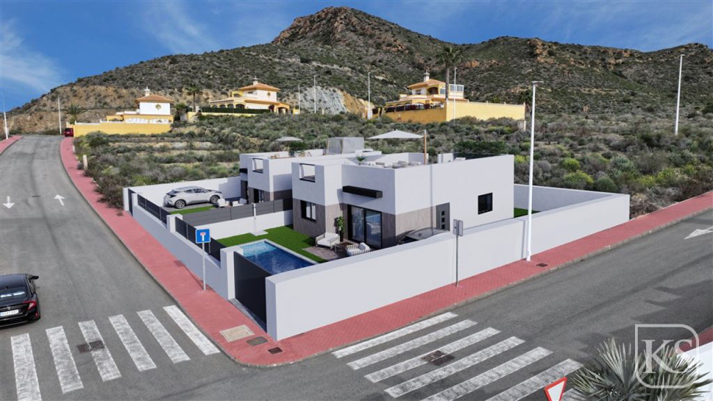 Villa Mazarrón 1 - 3 Bed 2 Bath South East Facing with Private Pool and Solarium in Mazarron